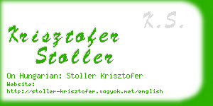 krisztofer stoller business card